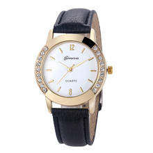 Splendid 2016 Brand Geneva Fashion watches  Women Hours Diamond Analog Leather Quartz Wristwatch Relojes Hombre 2024 - buy cheap