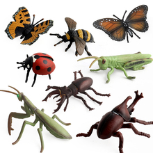 Brinquedo de presente para crianças, figuras de ação colecionáveis de animais mantis abelha beetles, borboleta, inseto, escorpião, brinquedo 2024 - compre barato