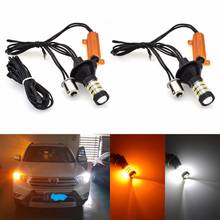 2pcs PY21W DRL Led Bulbs 1156 BAU15S Turn Signal Light Daytime Running Lamps High Quality Switchback Led 4014 Chip 60 Led Bright 2024 - buy cheap