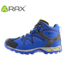 RAX водонепроницаемые туристические ботинки Для мужчин теплые Водонепроницаемый походная обувь Открытый Спорт Треккинг Альпинизм Обувь для Мужские ботинки зимние 2024 - купить недорого