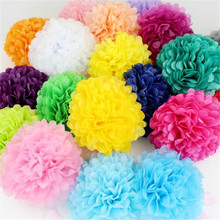 Artificial Flowers 10pcs Wedding Decoration Festive Party Supplies 15cm pompon Tissue Paper Flower Kissing Balls 8ZSH014 2024 - buy cheap