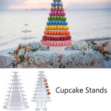 10 Tiers Round Macaron Tower Stand Cake Display Rack For Wedding Birthday Decor For Parties 2024 - buy cheap