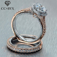 CC Vintage Rings for Women Couple Lovers Set Ring Cubic Zirconia Diamant Round Stone Ringen Bridal Wedding Anillos Mujer CC2100 2024 - buy cheap