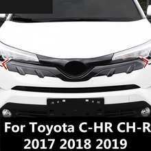 Front car mark Decorative strip intermediate net Decorative bright strip Exterior For Toyota C-HR CH-R 2017 2018 2019 2024 - buy cheap