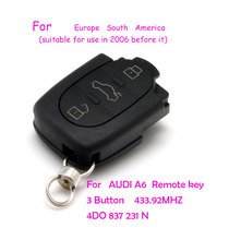 Авто дистанционный ключ для AI 3B A6 4DO 837 231 N 433,92 Mhz Европа Южная Америка подходит для использования в 2006 перед ним, бесплатная доставка 2024 - купить недорого
