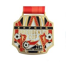 Medalhas de metal esportivas de futebol com cordão e logotipo do cliente 2024 - compre barato