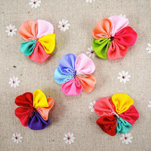 Wholesale 5colors Grosgrain handmade Flowers DIY Children hairwear Hair Bows accessories Fabric flowers for headbands 50pcs 2024 - buy cheap
