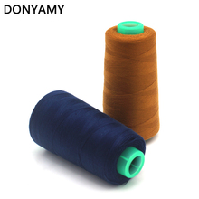 Donyami linha de costura industrial para máquina de costura, fios jeans industrial de 1 carretel para máquina de costura 20s/2 azul marinho 2024 - compre barato