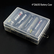 Caixa transparente para bateria 26650, estojo para armazenamento de 4 baterias 26650 com gancho 2024 - compre barato