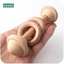 Bopoobo-Anillo de madera para bebé, mordedor Montessori para gimnasio, juguete para cochecito, regalo, Cascabel para bebés, 1 unidad 2024 - compra barato