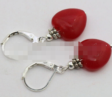Ry00649 nova forma do coração da forma bonito vermelho grânulos leverback brincos 5.5 2024 - compre barato