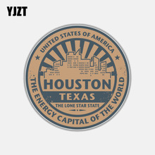 YJZT 10.5CM*10.5CM Round Houston Texas Car Sticker Window Car Accessories Decal 6-3016 2024 - buy cheap