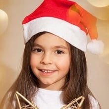 Sombrero de decoración navideña para niños, mujeres, hombres, niños y niñas, sombrero de Papá Noel, accesorios para fiestas navideñas 2024 - compra barato