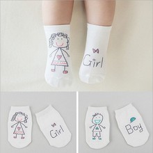 2018 New Spring Baby Socks Newborn Cotton Boys Girls Cute Toddler Asymmetry Anti-slip Socks 2024 - buy cheap