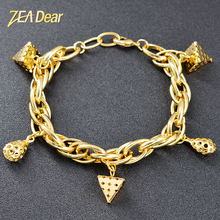 ZEA Dear-pulsera de eslabón de cadena de mano para mujer, abalorio triangular, para fiesta, joyería 2024 - compra barato