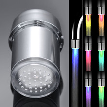 Grifo con luz LED, cabezal de ducha, baño de agua, hogar, brillante, cocina, romántico, 7 colores cambiables con adaptador 2024 - compra barato