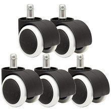 50 мм роликовые колеса для офисных стульев-набор из 5-черный и белый 2024 - купить недорого