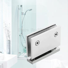 Dobradiças de vidro duplo de 90 graus, braçadeiras de aço inoxidável para banheiro de 8-12mm de espessura kf786 2024 - compre barato