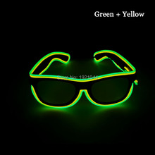 50pcs Multicolor Christmas Light Up Flashing LED Sunglasses Party Lighting Glasses El Wire Neon Props Halloween Party Favors 2024 - buy cheap
