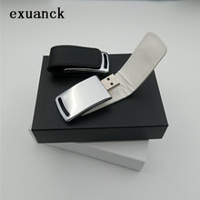 Exuanck Customize Logo Leather USB Flash Drive 2.0 4gb 8gb 16gb 32gb Memory Stick Wedding Photography Gift (30 pcs free logo ) 2024 - buy cheap