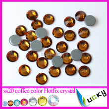 Highest quality HotFix DMC rhinestone Copy swarov 2038 ss20 5mm Coffee Colour Super shine crystal Flatback for Motif Iron 2024 - buy cheap