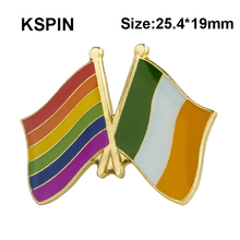 Metal Badges Rainbow Ireland Flag Badges Icon Bag Decoration Buttons Brooch for clothes 10pcs XY0240 2024 - buy cheap