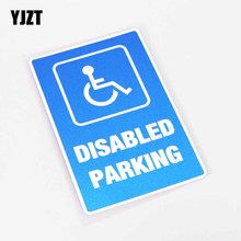 YJZT 8,7 CM * 13,5 CM pegatina decorativa divertida de estacionamiento para discapacitados pegatina PVC para coche 13-0357 2024 - compra barato