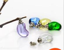 10/20/50/100/300/500pcs screw cap cute pea Crystal Vials perfume oil bottle fashion necklace jewelry pendant name on rice charms 2024 - buy cheap