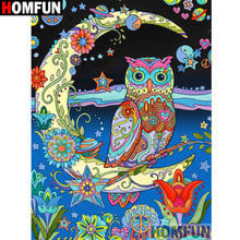 HOMFUN Full Square/Round Drill 5D DIY Diamond Painting "Cartoon owl" Cross Stitch 5D Home Decor A09106 2024 - buy cheap