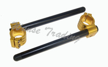 Clipe universal cnc waase, guidão preto + dourado para 50mm 51mm 52mm 53mm 54mm 55mm 2024 - compre barato