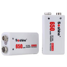 2 Piece Soshine 9V Rechargeable Battery 650mAh 9v protected li-ion battery with Battery Box Free Shipping 2024 - buy cheap