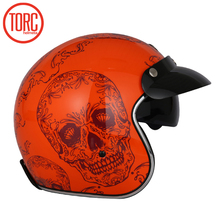 New arrival Torc 3/4 open face vintage scotter jet motorcycle helmet retro vespa helmets  casque moto  bikes helmet 2024 - buy cheap