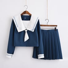 2019 Autumn Japanese Uniforms Navy Sailor Suit For Women Kansai Students Long/short sleeve Costume School Uniform For Girls 2024 - buy cheap