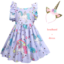 Niños bebé tutu vestido, trajes para niños niñas vestidos de fiesta ropa de vestido de princesa para cosplay unicornio diadema 2024 - compra barato