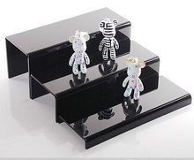 Set of three acrylic desktop U shaped display stand base jewelry cosmetic display rack shoes step holder miniature toy collect 2024 - buy cheap