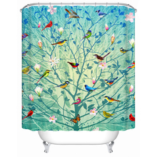 Cortinas árvores florestais à prova d'água, cortinas de banheiro confortáveis customizadas criativas 2024 - compre barato