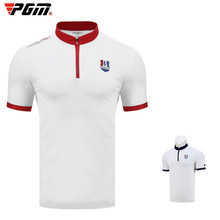 Camiseta masculina de manga curta pgm para golf, camiseta para treino de secagem no verão, design de gola com músculo para golf esportivo embutido d0778 2024 - compre barato