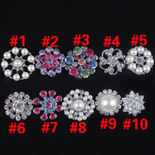 Botones de perlas de cristal para manualidades, cuentas decorativas de Metal, 10 estilos diferentes, 20 unids/lote 2024 - compra barato