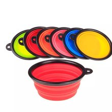 50pcs/lot Free Shipping 6 Colors Silicone Pet Dog Cat Feeding Bowl Collapsible Water Dish Portable Feeder Puppy Travel Bowls 2024 - buy cheap