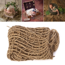 NEW Newborn Photography Prop Chunky Burlap Layer Net Hessian Jute Backdrop Blanket Baby Care Gift 2024 - buy cheap