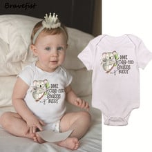 Cartoon Newborn Baby Clothes White Short Sleeve Baby Bodysuit Tiny Cotton Baby Clothes Onesie Koala Print Kids Overalls Jumpsuit 2024 - buy cheap