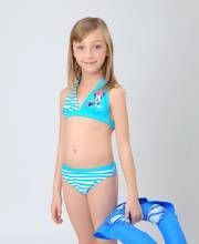 2015 de la muchacha de poliéster Spandex traje de baño para niños conjunto Biquini Infantil traje de baño Bikini niños Beachsuit Cartoon envío gratis 2024 - compra barato
