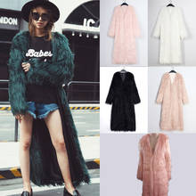 Lanshifei Young Girl Faux Fur Coat Fox Long Coat Long Fur Jacket Women 2018 Winter New Design Long Style Parka Lady Club Coat 2024 - buy cheap