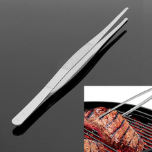 1pc 30cm/12 long tonlonga pinças de aço inoxidável alimentos pinças retas cozinha ferramenta prata 2024 - compre barato