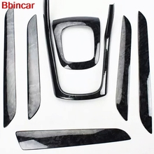 Bbincar ABS Plastic Black Wood Paint Door Interior Door Front Gear Cupholder Panel Frame Car Interior Trim For Audi Q3 2013-2016 2024 - buy cheap