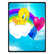 Coral Fleece Fabric Tweety Bird Throw Blanket On Bed Summer Air Condition Sleep Cover Decorative Bedding 2024 - buy cheap