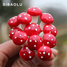 10pcs Simulation Red Mushroom Figure decorative mini plants fairy garden cartoon Building statue miniature Moss ornaments 2024 - buy cheap