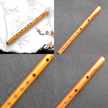 Hot Chinese Traditional 6 Holes Bamboo Flute Vertical Flute Clarinet Student Musical Instrument Wooden Color 2024 - buy cheap