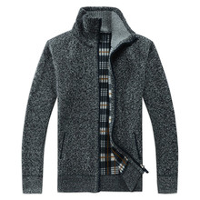 Casaco grosso masculino com zíper, jaqueta casual de lã com pelo falso, para outono e inverno, 2019 2024 - compre barato