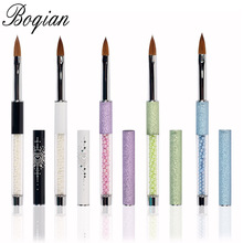 BQAN Professional 1pcs Nail Brush Art Acrylic Kolinsky Sable Brush 3D Painting Pen Drawing Brush Flat #10 2024 - buy cheap